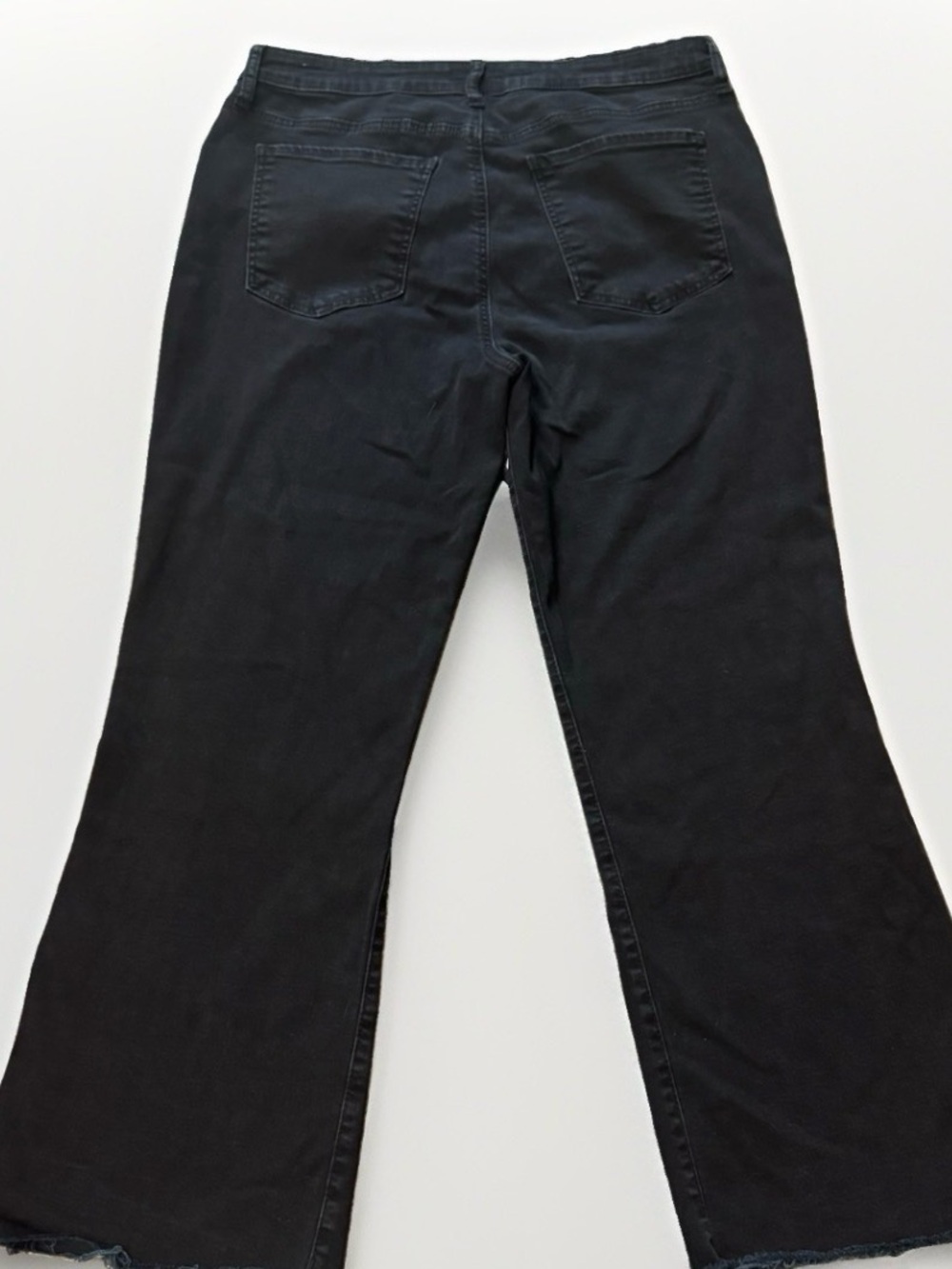KUT From The Kloth Kelsey High Rise Fab Ab Ankle Flare Jeans Black Sz 14 - Picture 4 of 12